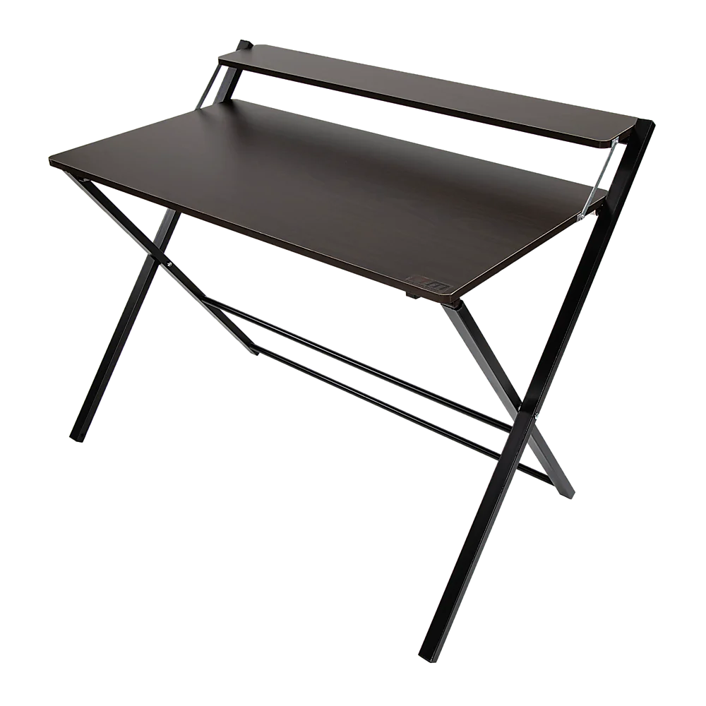 Folding Desk with Shelf Computer Laptop PC Table Side Home Office Furniture