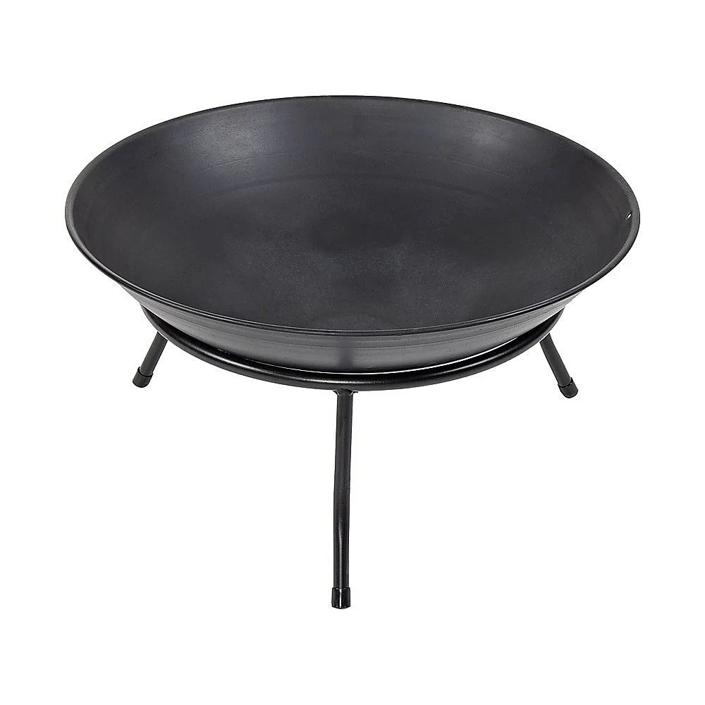 Iron Fire Bowl Traditional Log Fire Pit Outdoor Heating Camp Site Barbecue