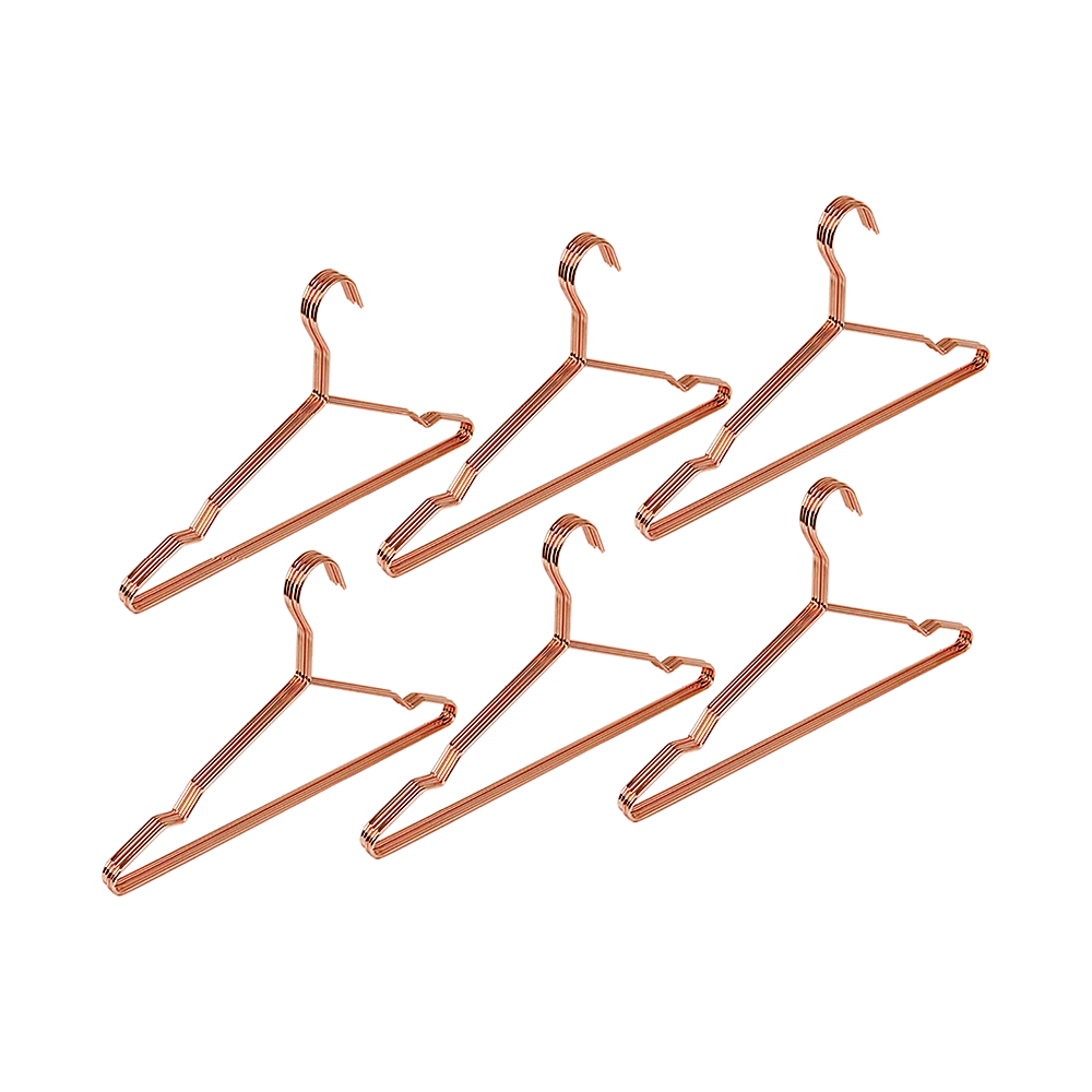 Adult 16.5" Rose Gold Shiny Metal Wire Coat Suit Top Clothes Hangers (60pc per set)
