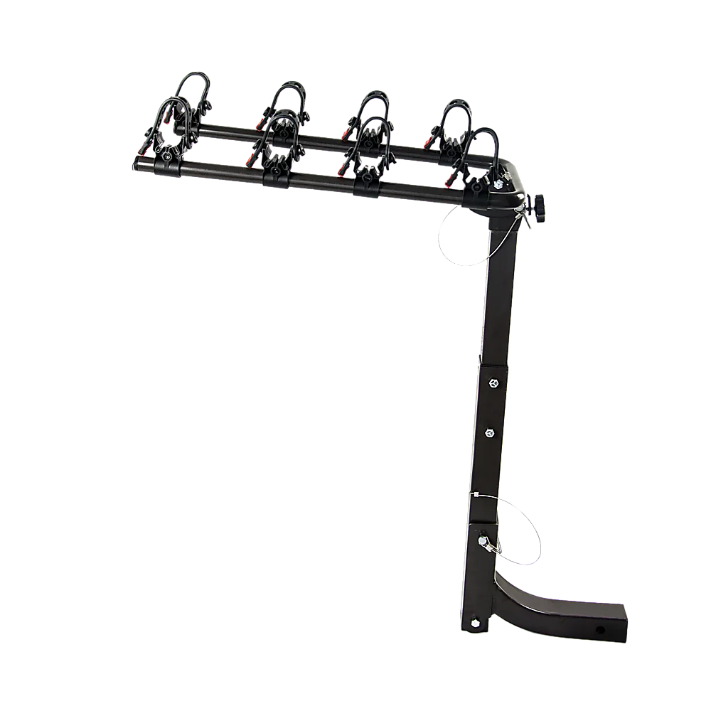 Premium 4-Bike Carrier Rack Hitch Mount Swing Down Bicycle Rack W/ 2" Receiver
