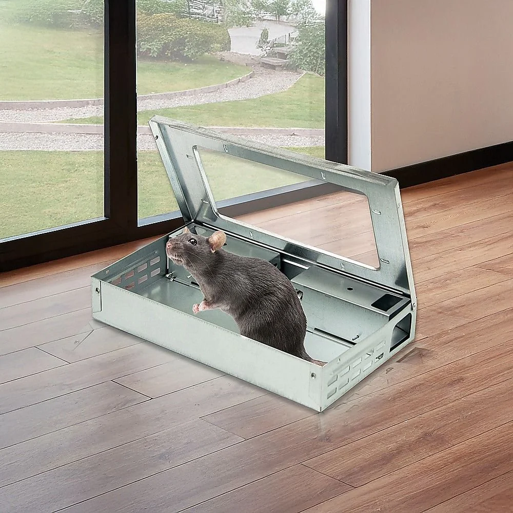 5x Humane Reusable Mice Trap Safe Live Catch Metal Mouse Catcher