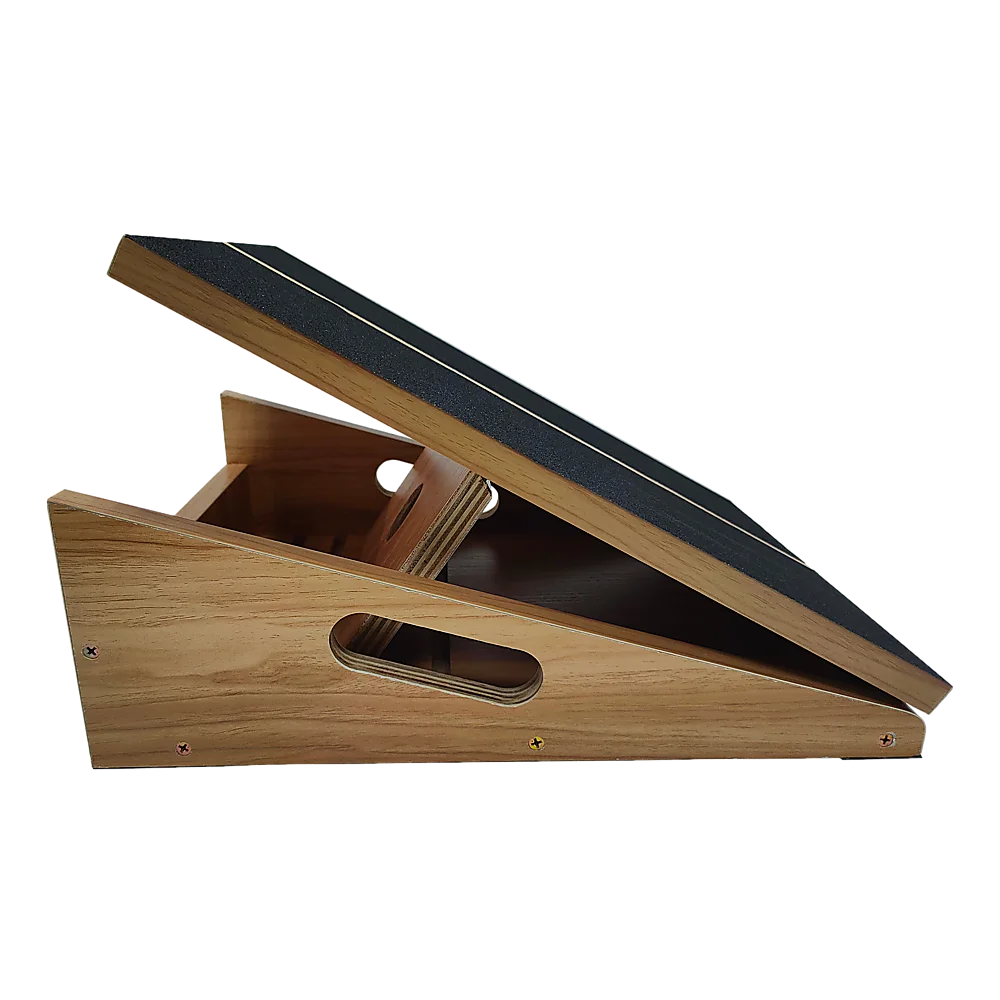 Wooden Slant Exercise Board With Adjustable Incline And Non-Slip Surface