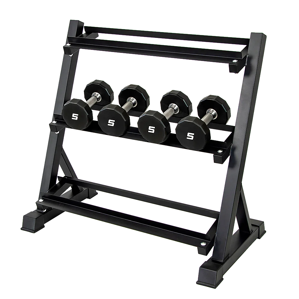 Dumbbell Rack Storage Stand Hex Weight Heavy Duty 3 Tier Wide Home Gym Fitness