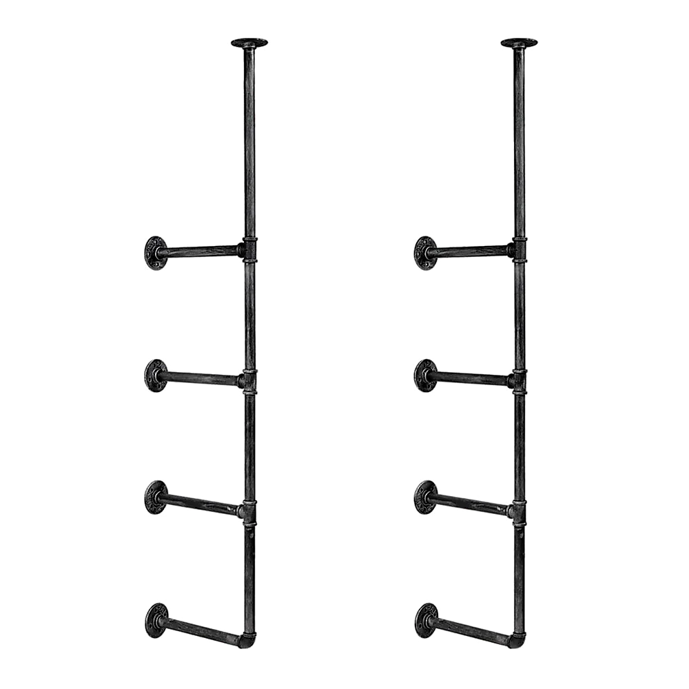 Wall Shelves Display Bookshelf Industrial DIY Pipe Shelf Rustic Brackets
