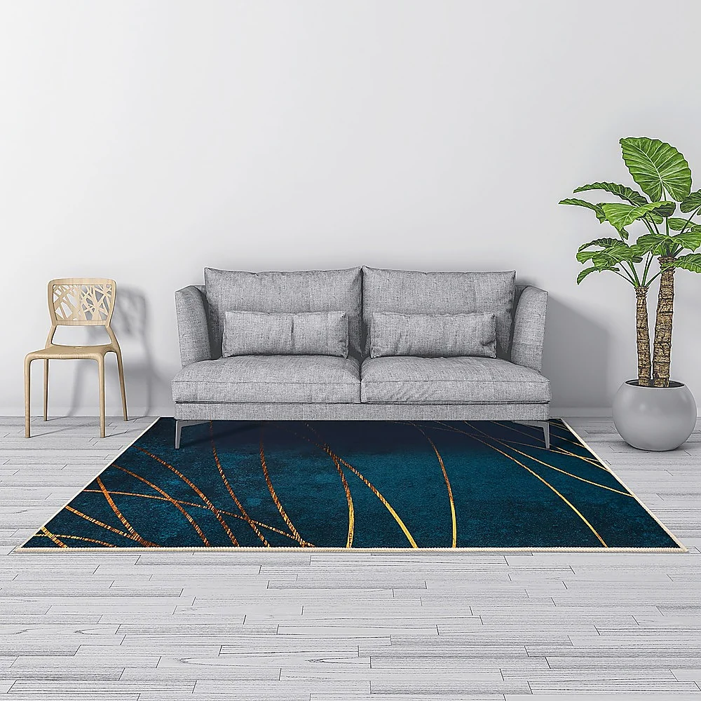 200x300cm Large Floor Teal Blue Rug – Modern Area Carpet for Bedroom & Lounge