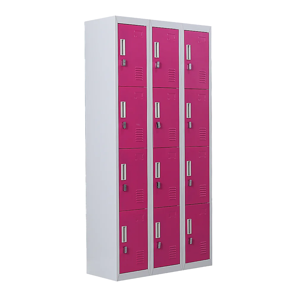 12-Door Locker for Office Gym Shed School Home Storage - Padlock-operated