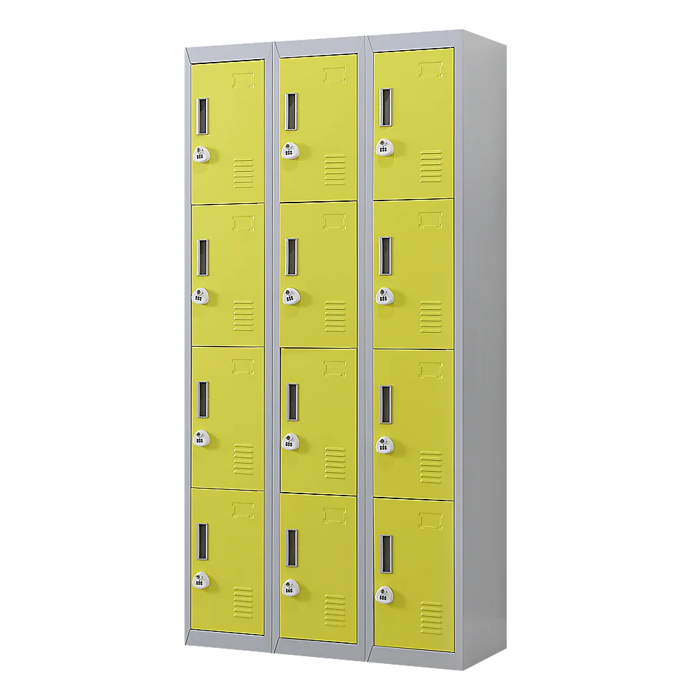 12-Door Locker for Office Gym Shed School Home Storage - 3-Digit Combination Lock