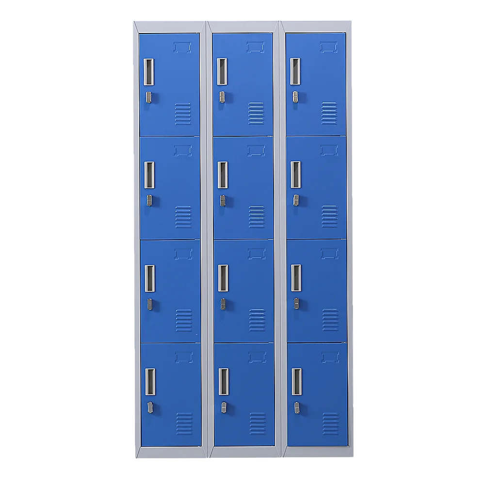 12-Door Locker for Office Gym Shed School Home Storage - Padlock-operated