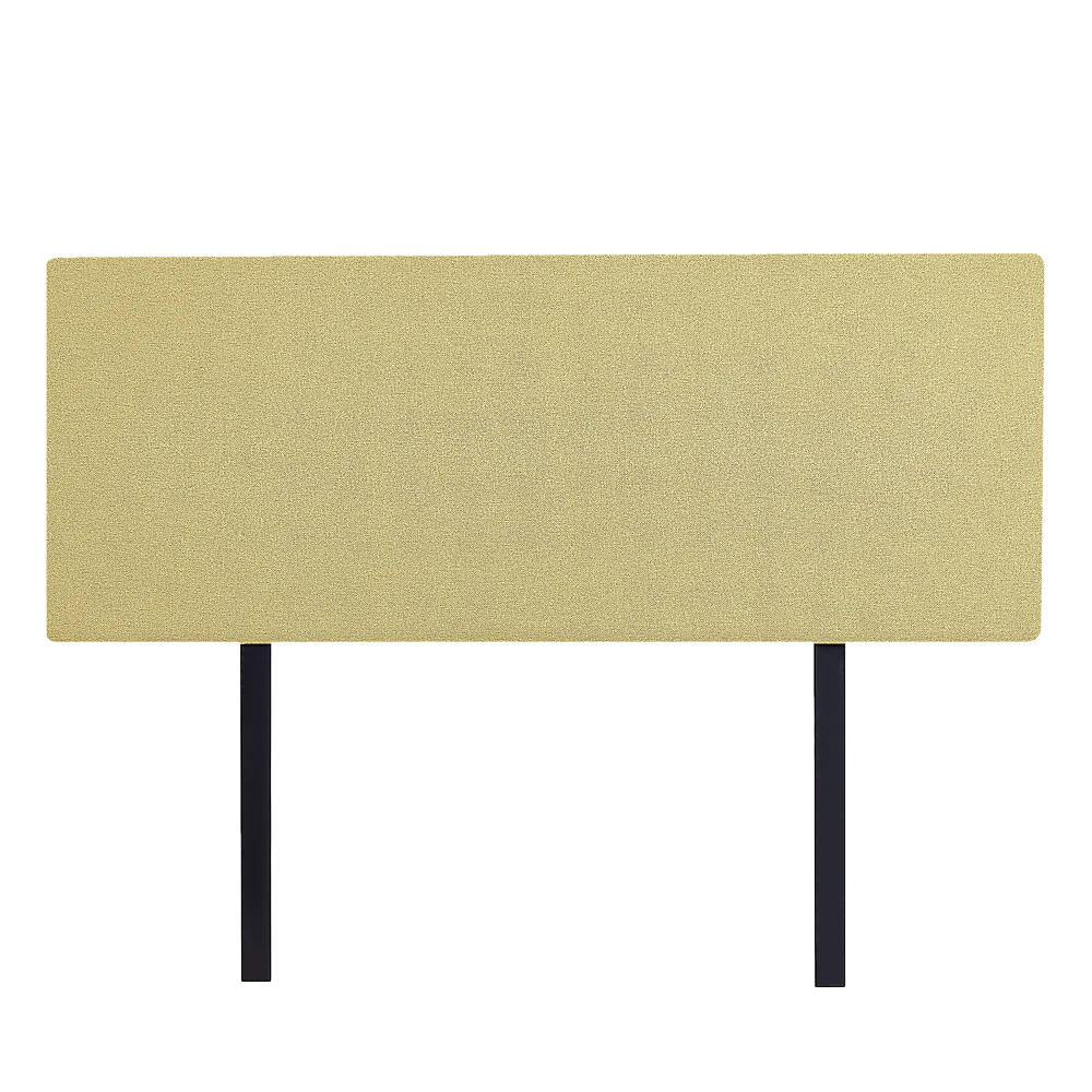 Linen Fabric Double Bed Deluxe Headboard Bedhead - Sulfur Yellow