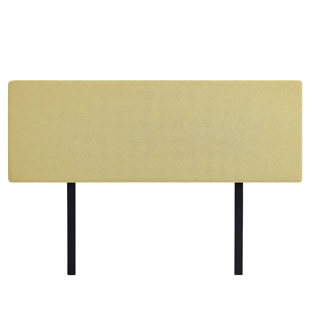 Linen Fabric King Bed Deluxe Headboard Bedhead - Sulfur Yellow