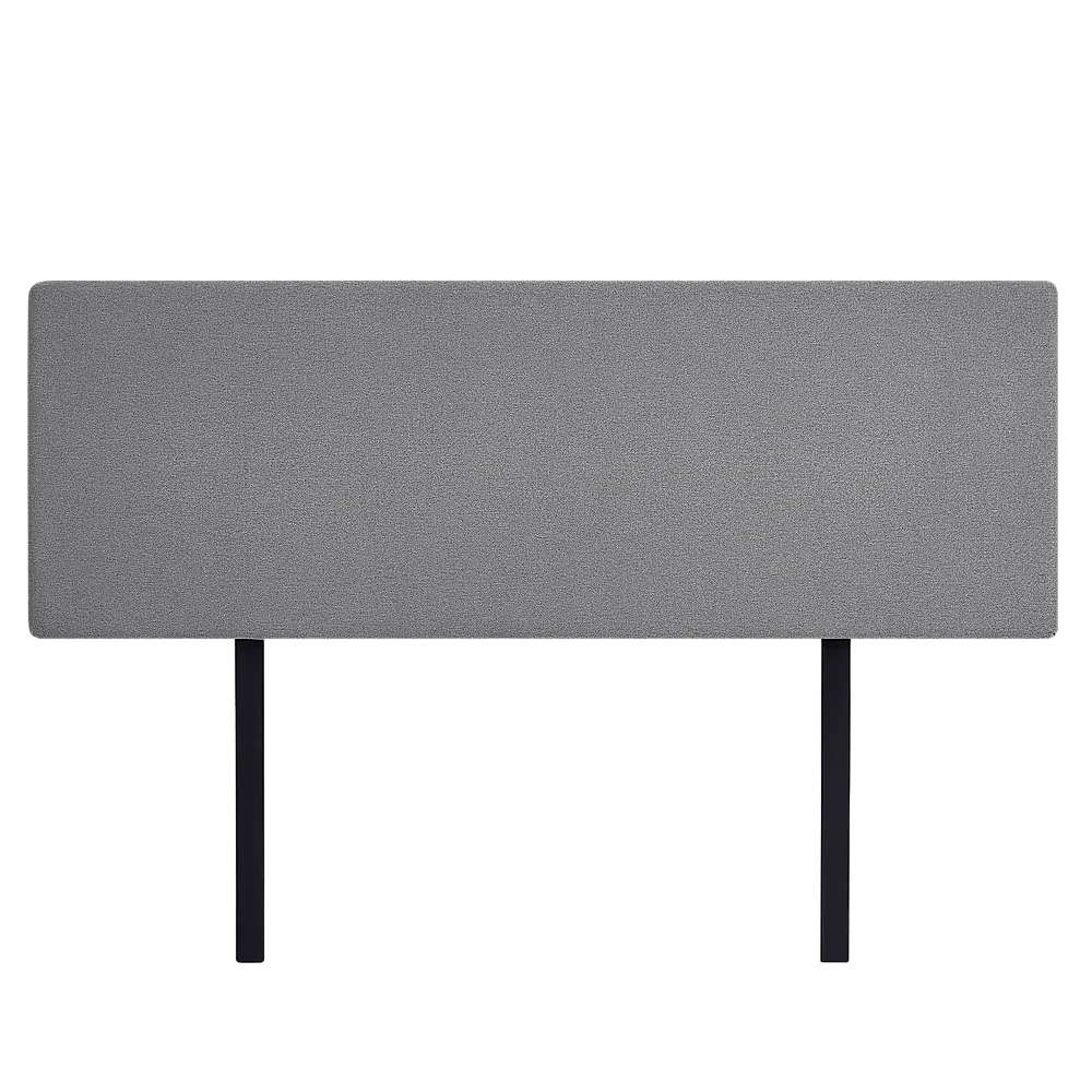 Linen Fabric King Bed Deluxe Headboard Bedhead - Night Ash