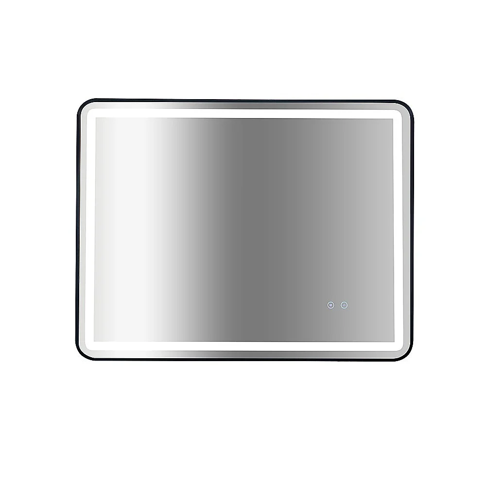 Rectangular Mirror LED Anti-Fog Illuminated Bathroom Living Room - 90x70cm