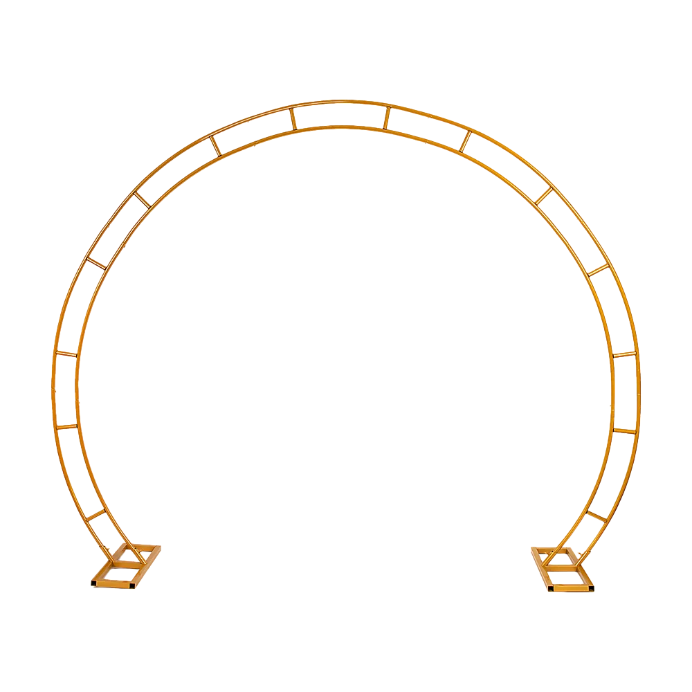 260cm Gold Metal Wedding Arch Round Balloon Birthday Party