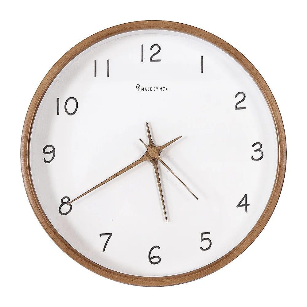 10" Clock Wooden Modern Wall Art