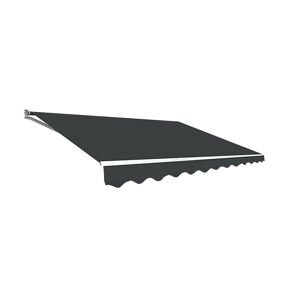 Outdoor Folding Arm Awning Retractable Sunshade Canopy Grey 4.0m x 3.0m