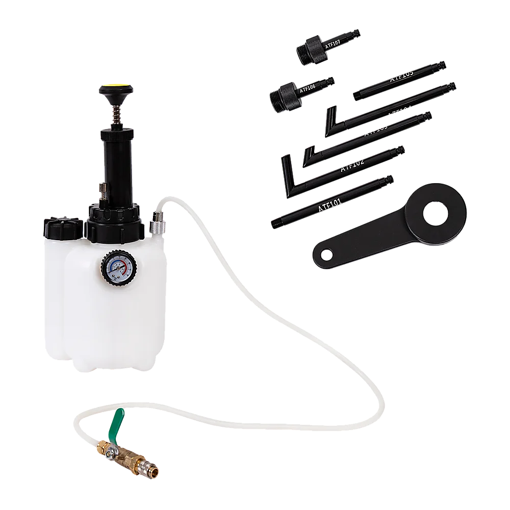 3L Transmission Oil Filling System Fluid Pump Manual Tool With 8pc ATF Adaptors