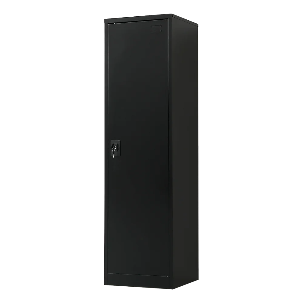 Single-Door Metal Tall Cabinet Shelf Storage for Home Office Gym