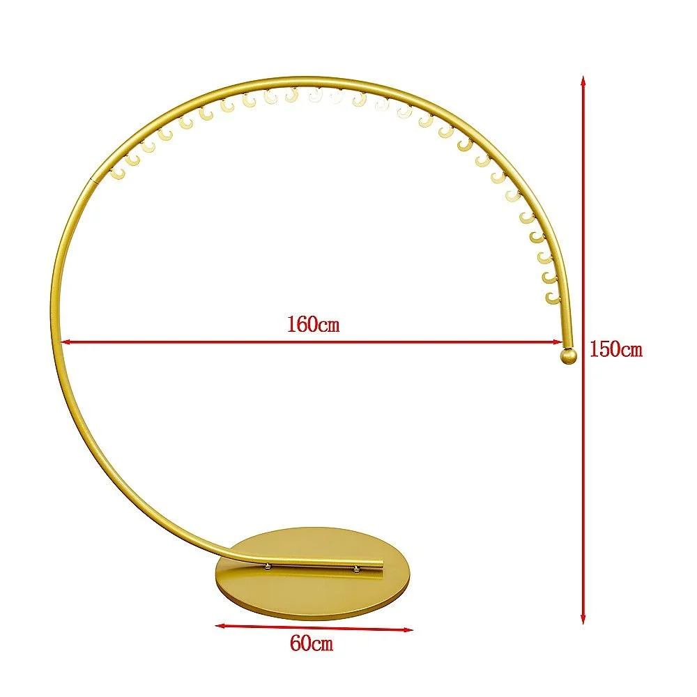 Commercial Clothing Floor-Standing Hanger High Capacity Curved Clothes Bar Storage Rack 160cm thumbnail 10