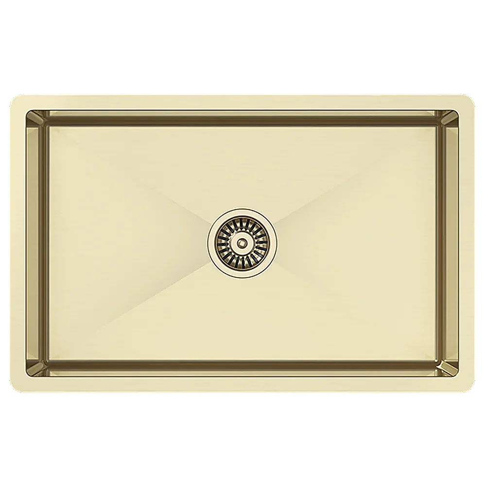 700x450mm Handmade Stainless Steel Undermount / Topmount Kitchen Laundry Sink with Waste