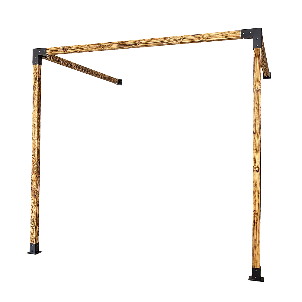 Roof Pergola Gazebo Shed Matte Black Steel Brackets DIY Kits