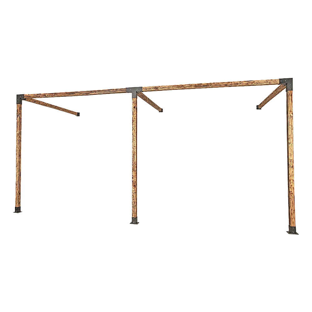 Roof Pergola Gazebo Shed Matte Black Steel Brackets DIY Kits