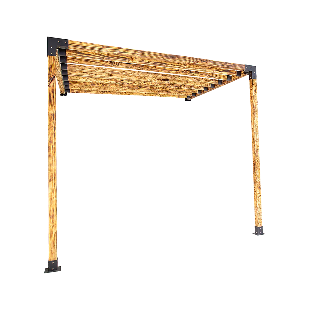 Roof Pergola Gazebo Shed Matte Black Steel Brackets DIY Kits