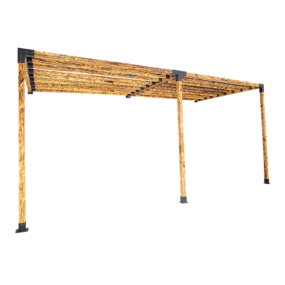 Roof Pergola Gazebo Shed Matte Black Steel Brackets DIY Kits