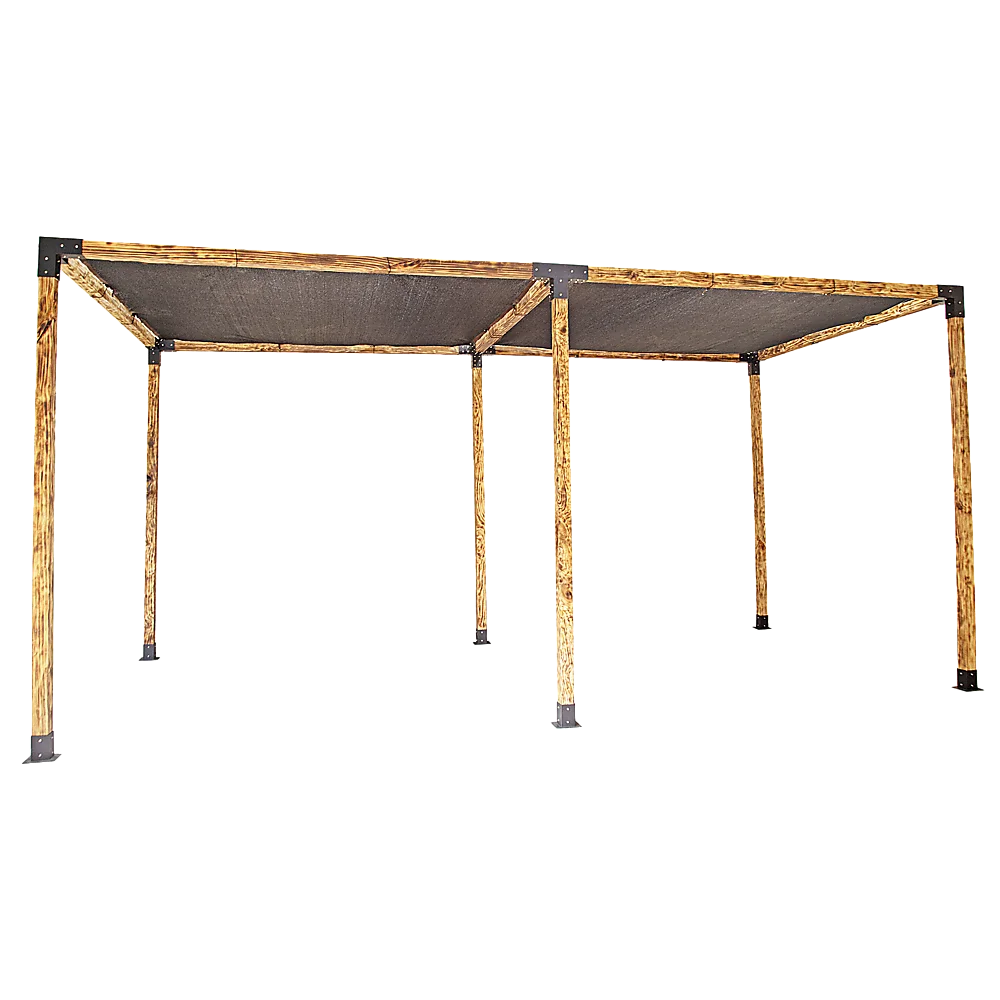 Roof Pergola Gazebo Shed Matte Black Steel Brackets and Black Screen DIY Kits