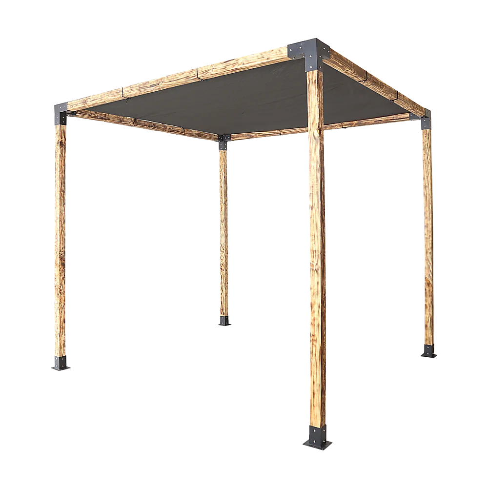Roof Pergola Gazebo Shed Matte Black Steel Brackets and Black Screen DIY Kits