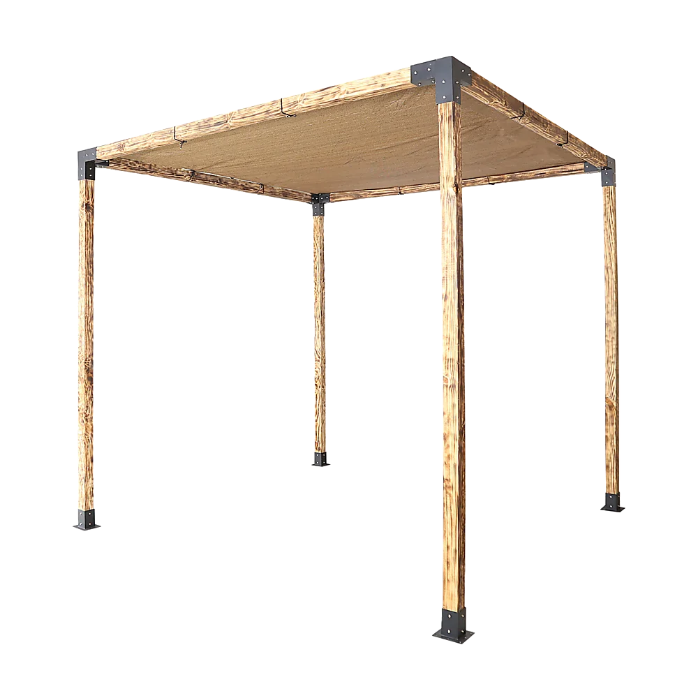 Roof Pergola Gazebo Shed Matte Black Steel Brackets and Coffee Screen DIY Kits