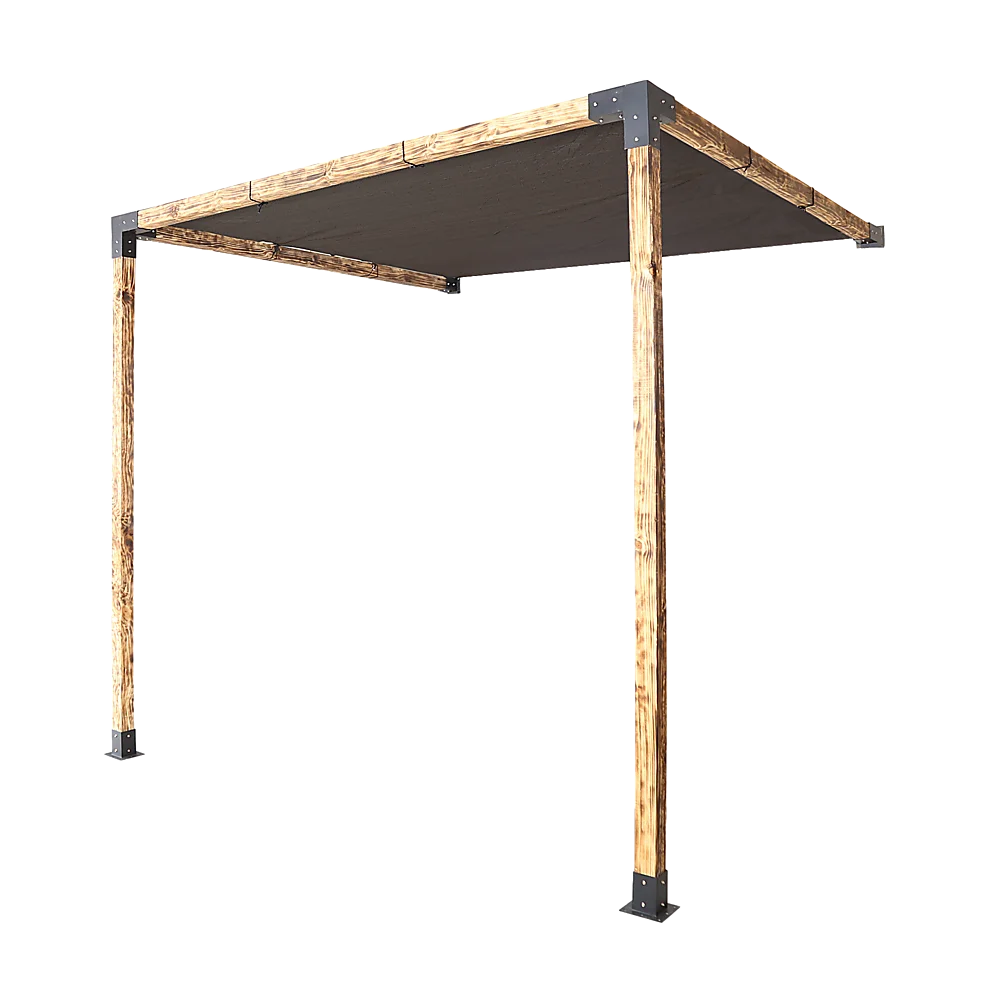 Roof Pergola Gazebo Shed Matte Black Steel Brackets and Black Screen DIY Kits