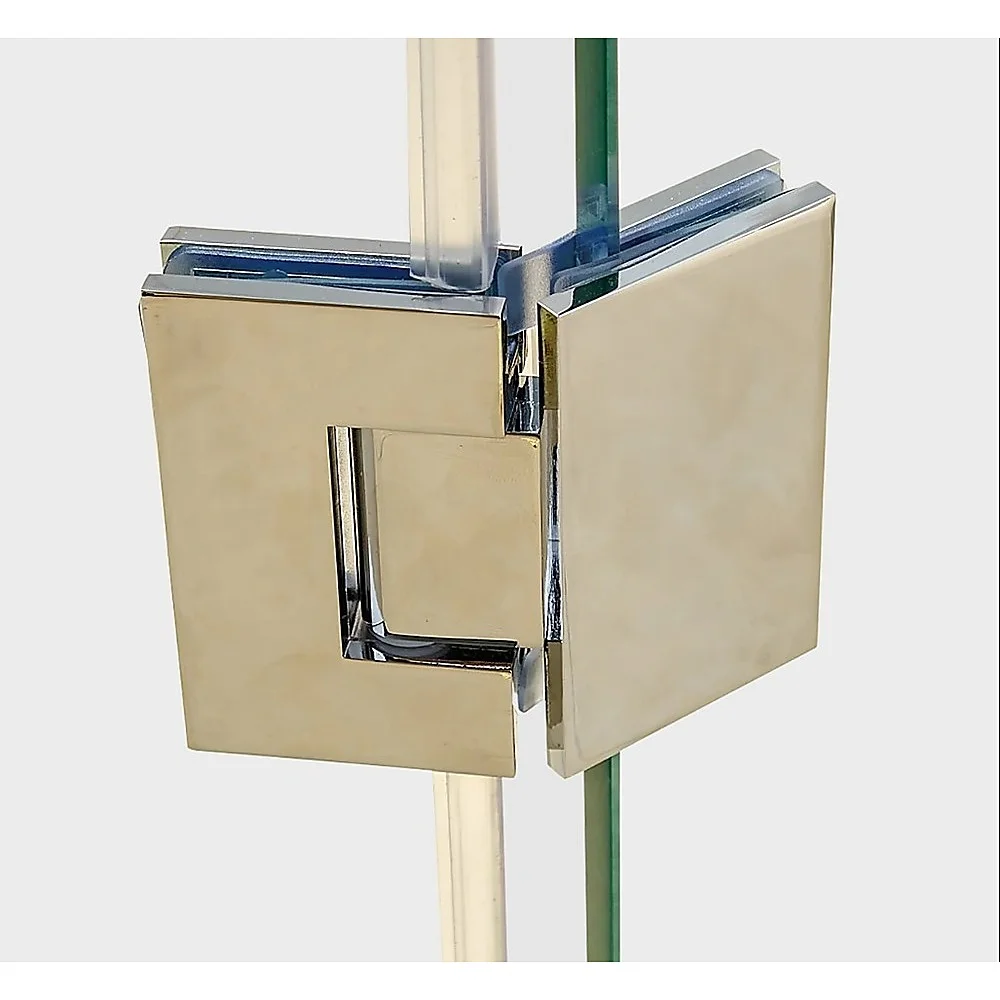 135 Degree Glass to Glass Stainless steel Square Shower Hinge in Nickel