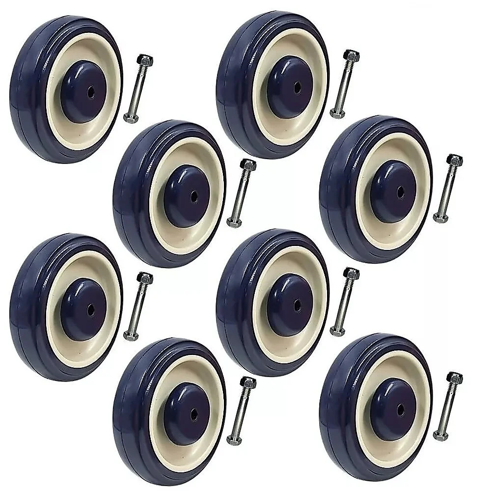 8 x 5" Diameter Wheels Nuts and Bolts included