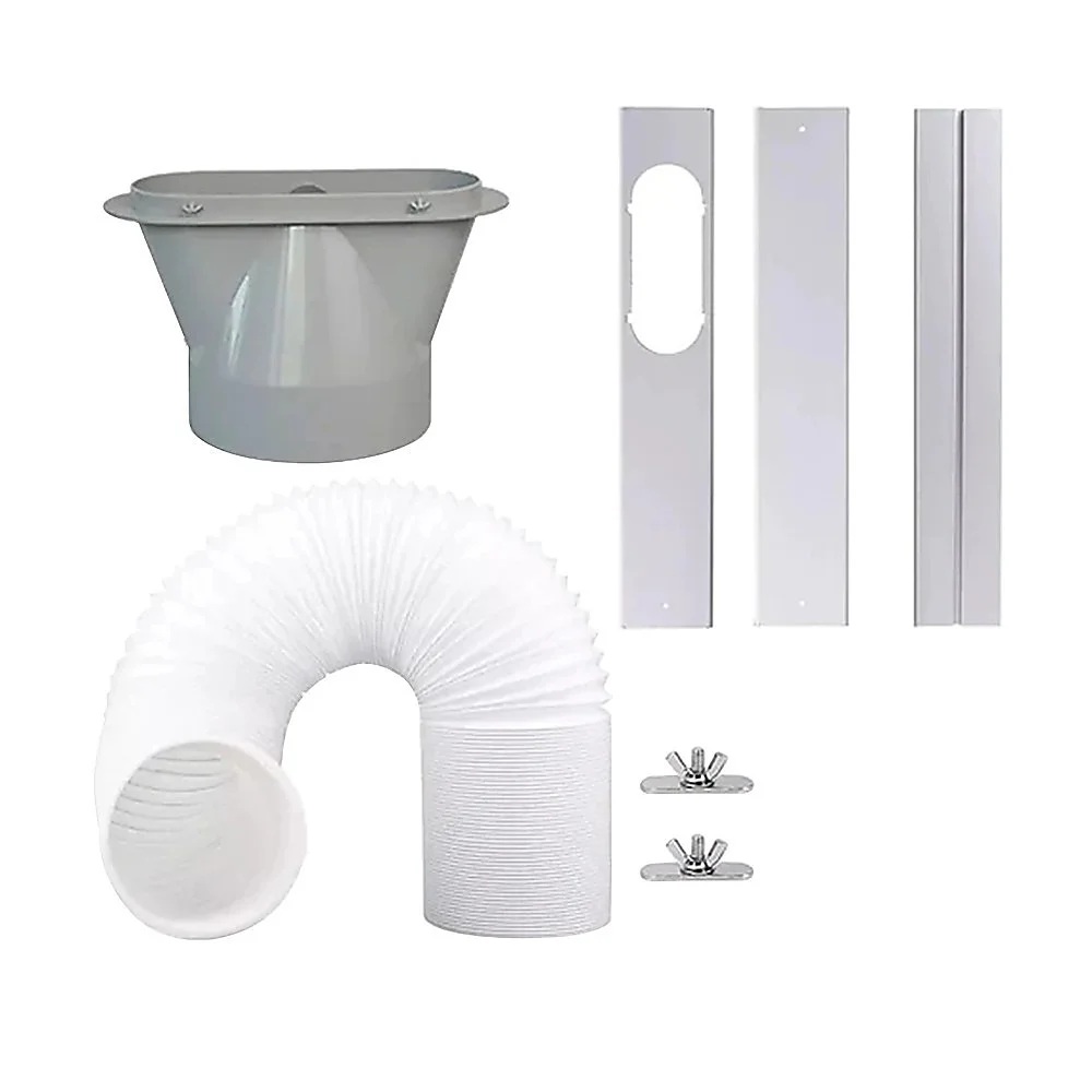 Portable Air Conditioner Window Kit – Exhaust Hose Adaptor Pipe & Slide Plate