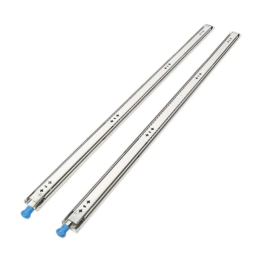 2 x 125kg Heavy Duty Locking Drawer Slides Industrial Drawer Runners Pair for Tool Storage