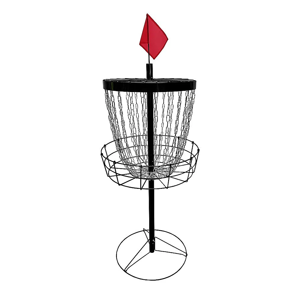 Disc Golf Basket 24 Chain Portable Target with 6 Discs Set
