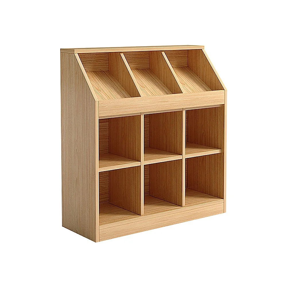 Slanted Top Bookcase Bookshelf Classroom Storage Cabinet