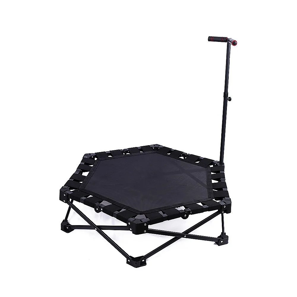 Foldable Fitness Trampoline with Handle Compact Folding Rebounder