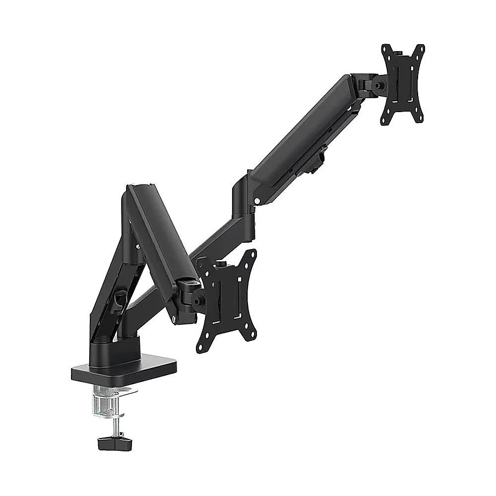 Dual Arm Monitor Desk Mount Bracket Spring Assisted 17–32 Inch Full Motion