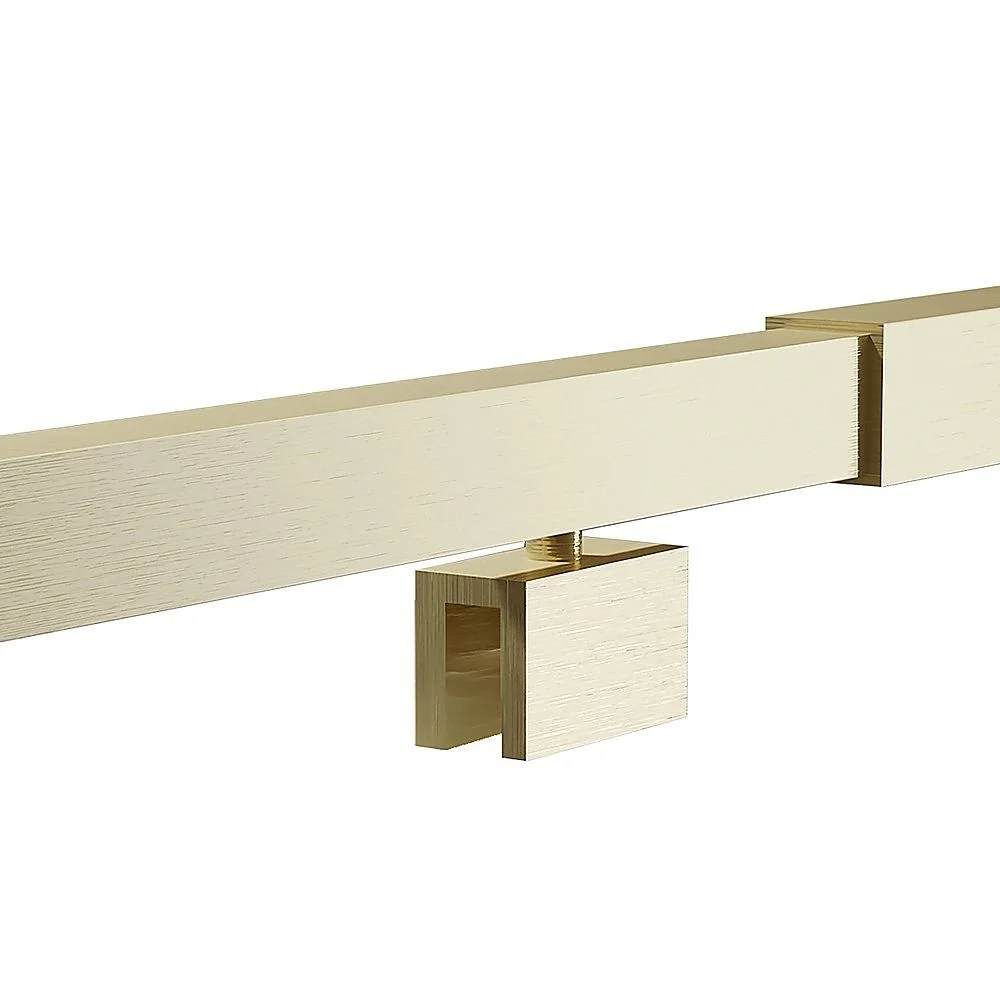 Adjustable Semi Frameless Shower Screen 98-106cm x 98-101cm With Gold Hardware For Modern Bathrooms thumbnail 4