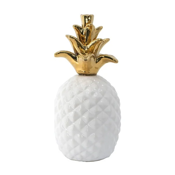White Pineapple Ornament 17cm