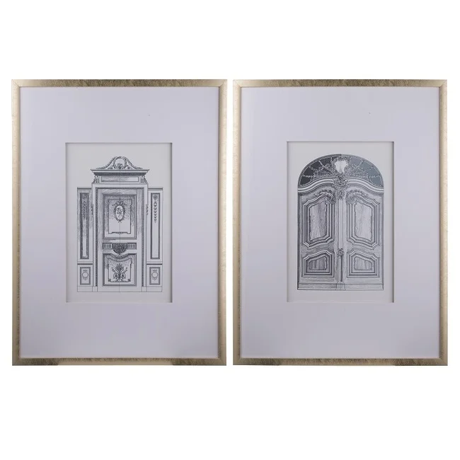 Ornate Doors Fake Pencil Wall Art 90cm