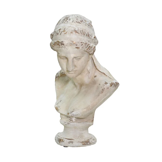 Artemis Bust w Distressed Finish 66cm