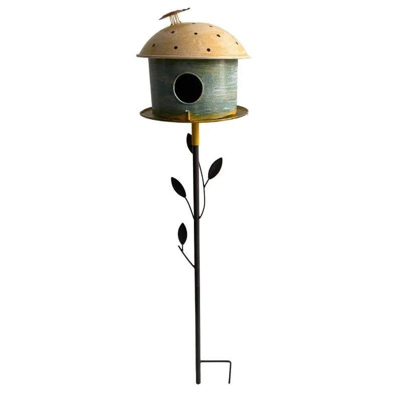 eWholesale Birdhouse with Leaf on Leafy Garden Stake 109cm