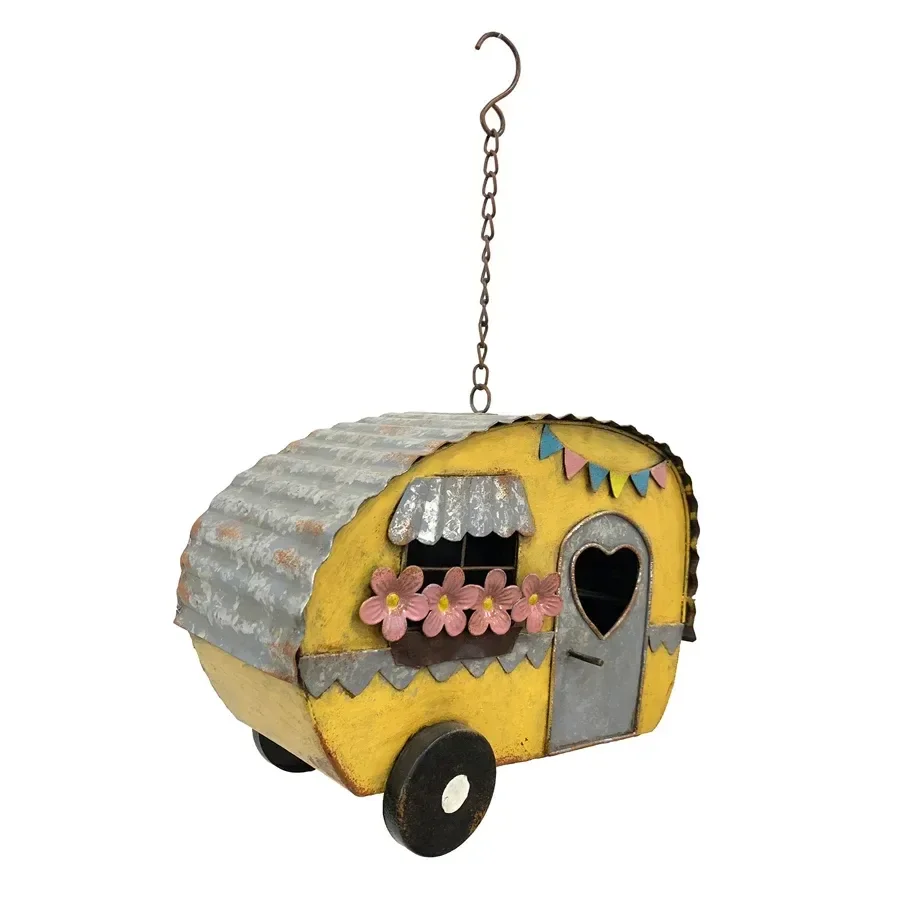 Colourful Caravan Hanging Birdhouse 30cm