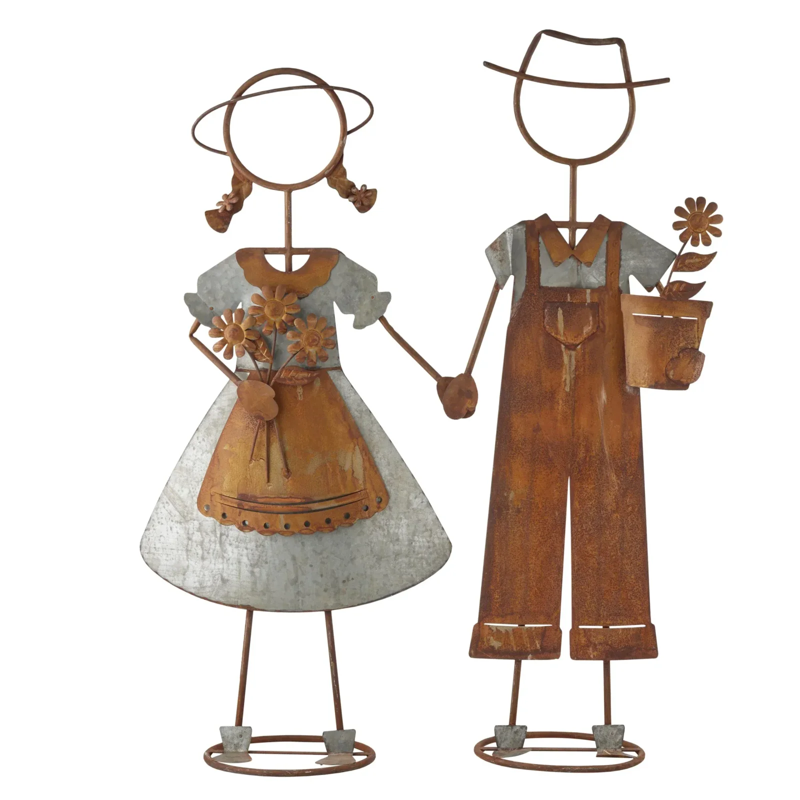 eWholesale Set of 2 Tall Kids Holding Hands Garden Figures 100cm
