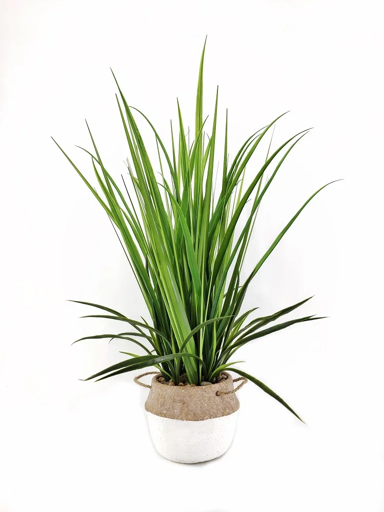 Artificial Grass in Cement Pot 76cm