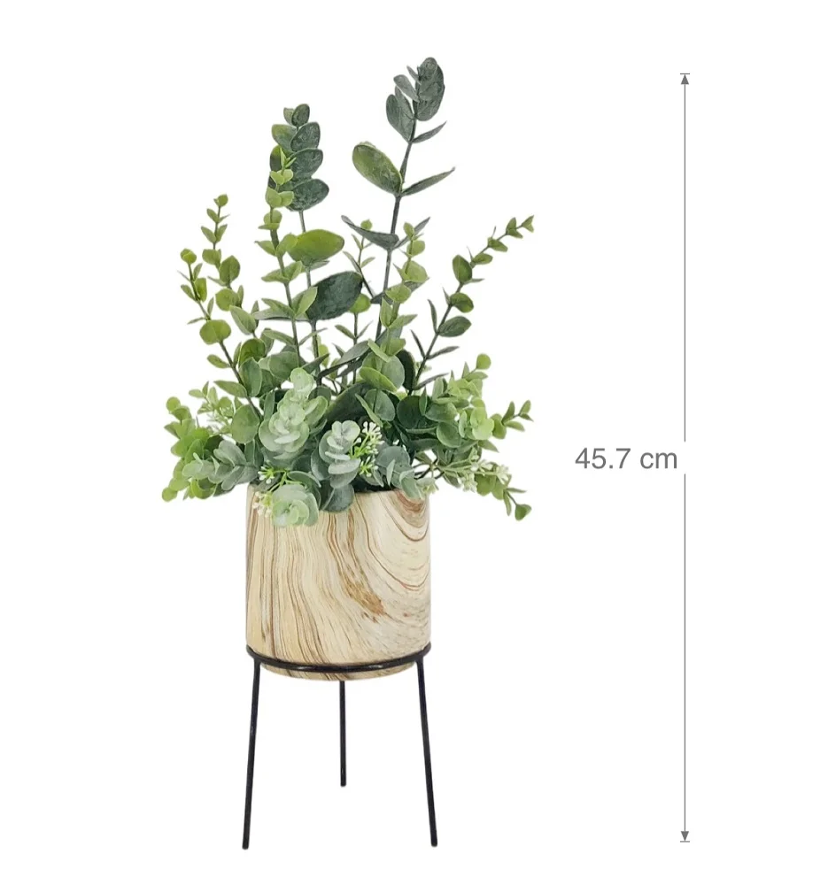 Artificial Plant in Ceramic Pot w Stand 45cm