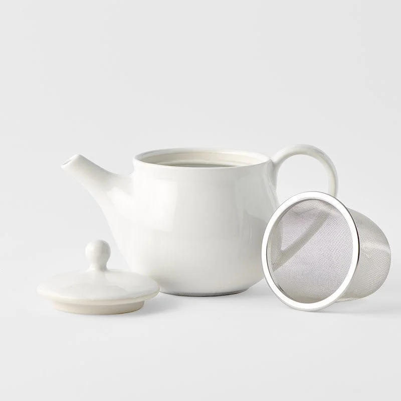 Teapot 400ml Matte White Glaze