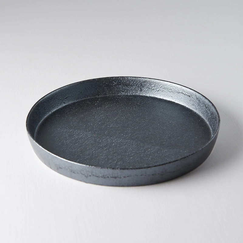 Plate High Rim 25cm Craft Black Design